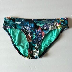 Kenneth Cole sample floral bikini swim bottoms size small NWOT